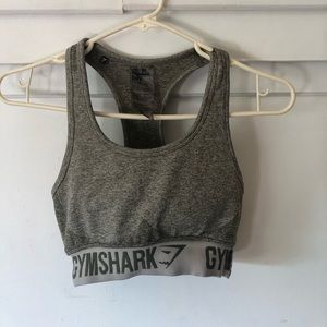 Gym shark green sports bra